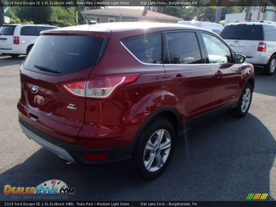 2014 Ford Escape SE 1.6L EcoBoost 4WD Ruby Red / Medium Light Stone Photo #5