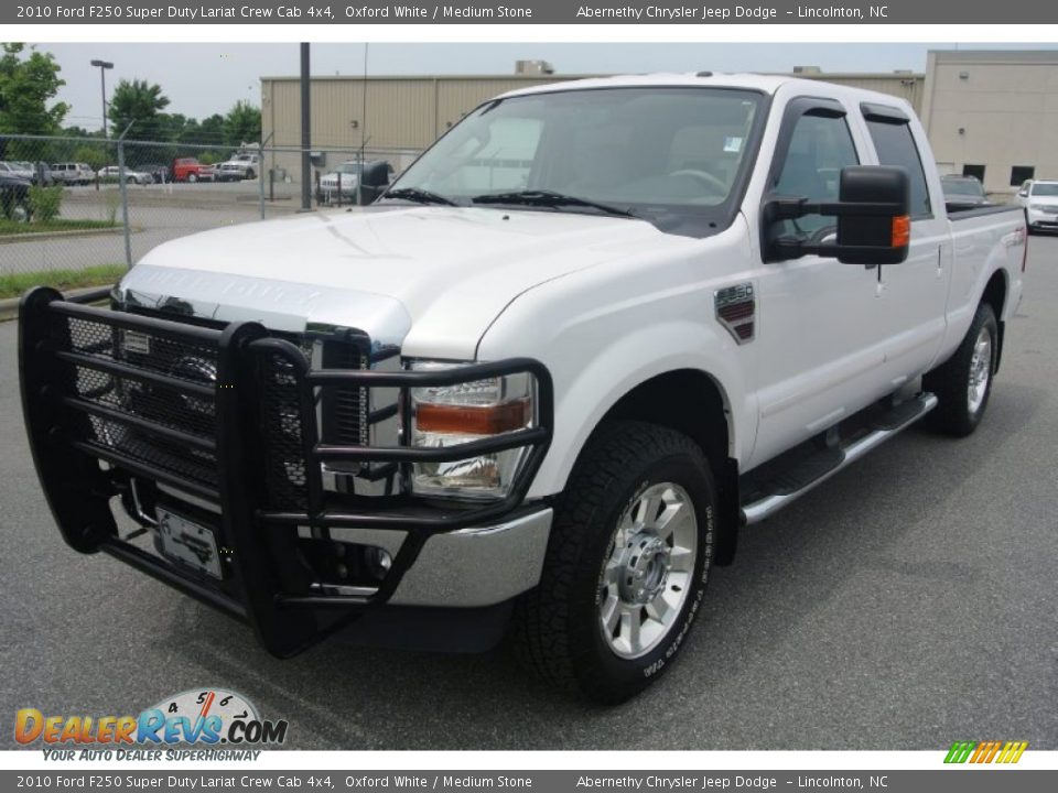 2010 Ford F250 Super Duty Lariat Crew Cab 4x4 Oxford White / Medium Stone Photo #1