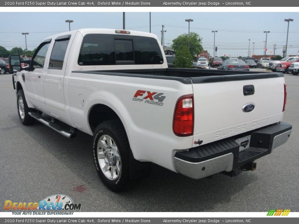 2010 Ford F250 Super Duty Lariat Crew Cab 4x4 Oxford White / Medium Stone Photo #4