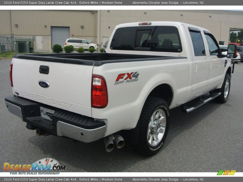 2010 Ford F250 Super Duty Lariat Crew Cab 4x4 Oxford White / Medium Stone Photo #5