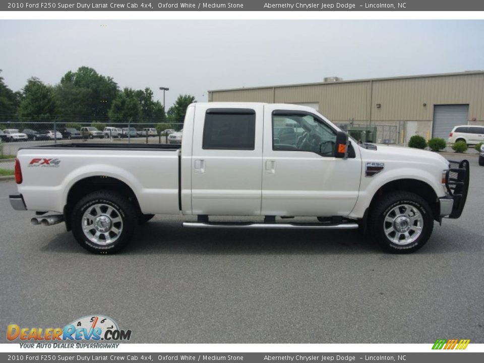 2010 Ford F250 Super Duty Lariat Crew Cab 4x4 Oxford White / Medium Stone Photo #6
