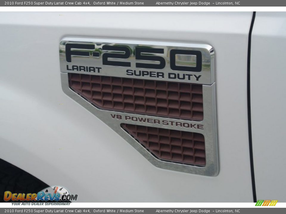 2010 Ford F250 Super Duty Lariat Crew Cab 4x4 Oxford White / Medium Stone Photo #8