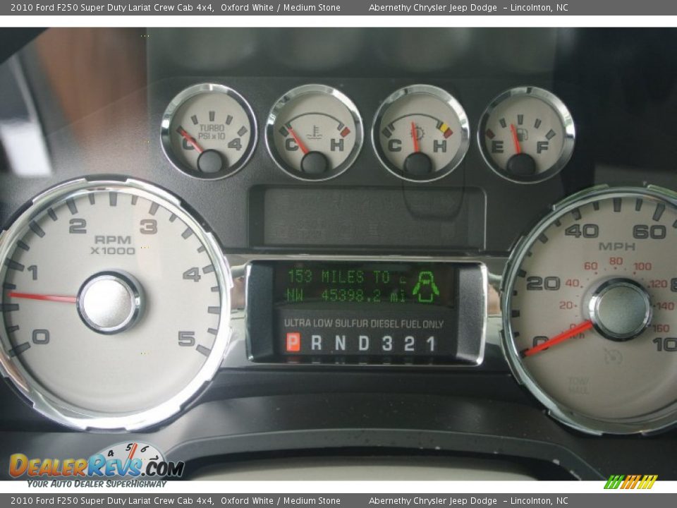 2010 Ford F250 Super Duty Lariat Crew Cab 4x4 Oxford White / Medium Stone Photo #17