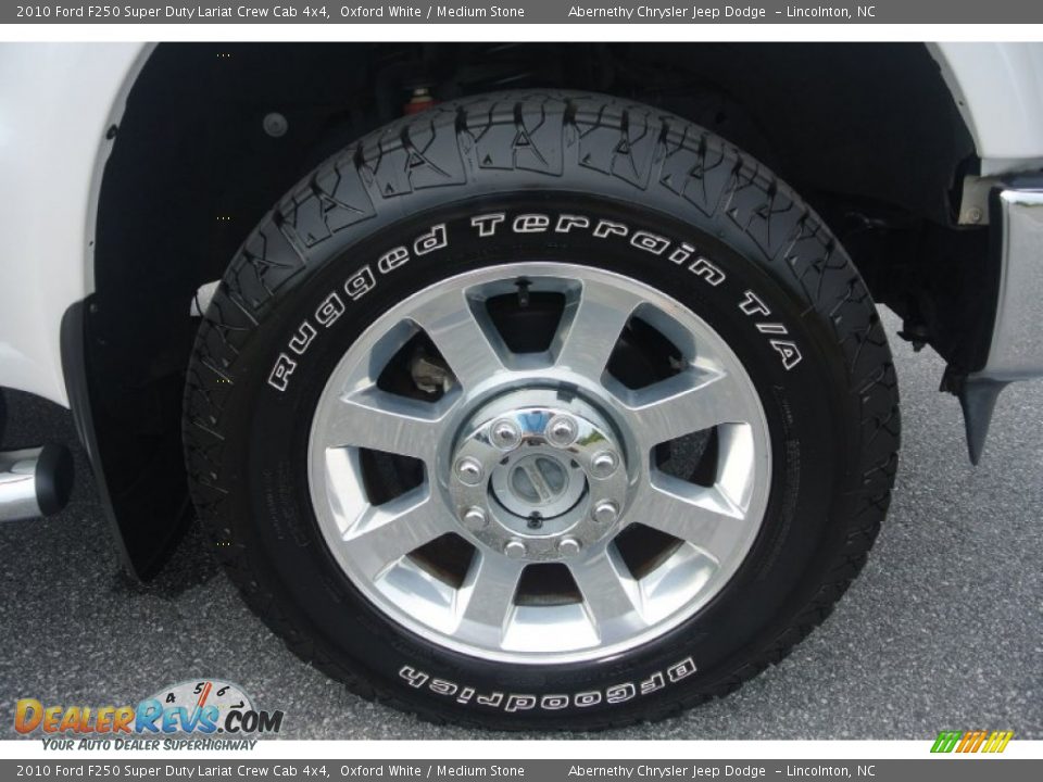 2010 Ford F250 Super Duty Lariat Crew Cab 4x4 Oxford White / Medium Stone Photo #22