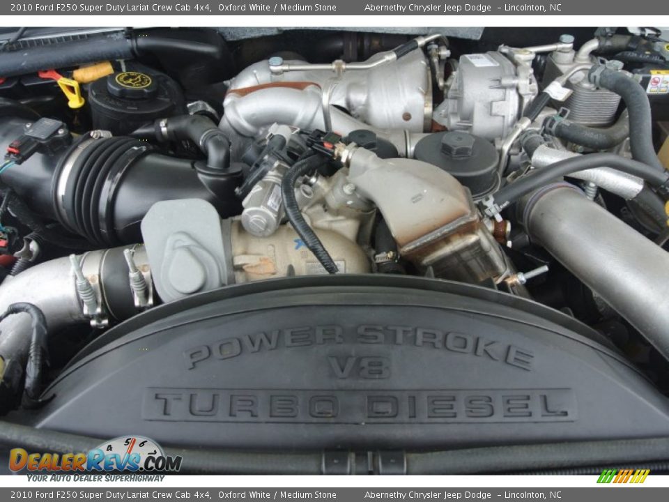 2010 Ford F250 Super Duty Lariat Crew Cab 4x4 Oxford White / Medium Stone Photo #23