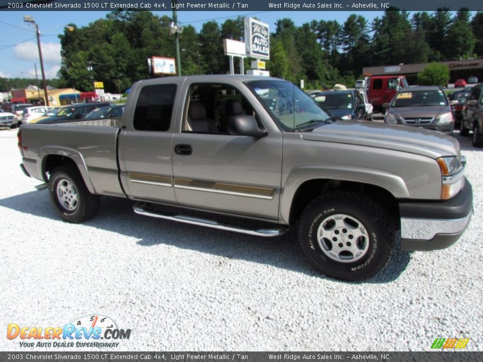 2003 Chevrolet Silverado 1500 LT Extended Cab 4x4 Light Pewter Metallic / Tan Photo #2