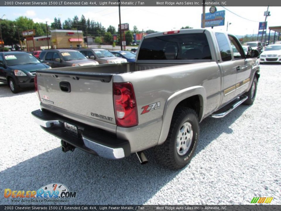 2003 Chevrolet Silverado 1500 LT Extended Cab 4x4 Light Pewter Metallic / Tan Photo #5