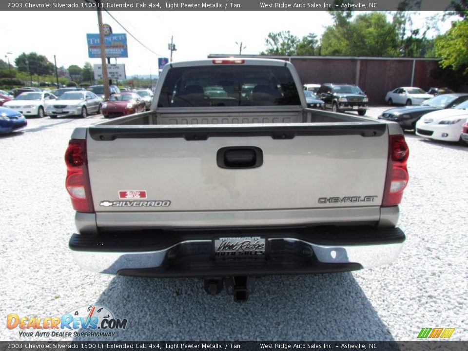2003 Chevrolet Silverado 1500 LT Extended Cab 4x4 Light Pewter Metallic / Tan Photo #6