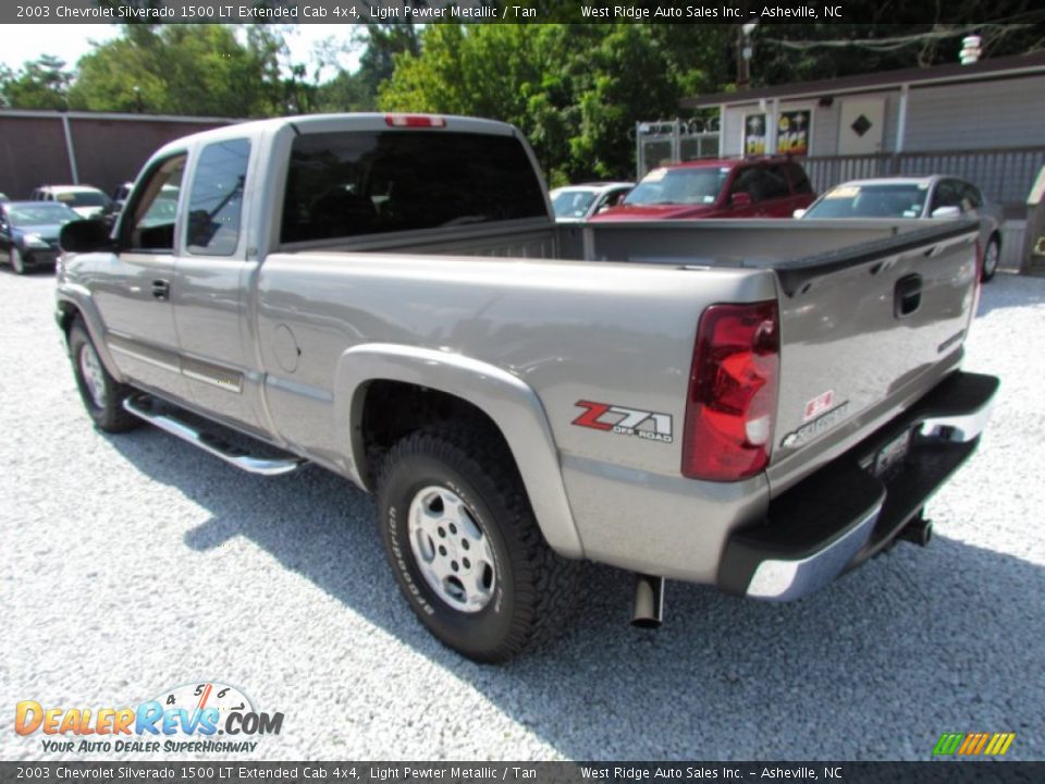 2003 Chevrolet Silverado 1500 LT Extended Cab 4x4 Light Pewter Metallic / Tan Photo #8