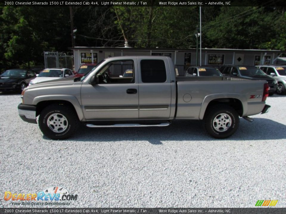 2003 Chevrolet Silverado 1500 LT Extended Cab 4x4 Light Pewter Metallic / Tan Photo #10