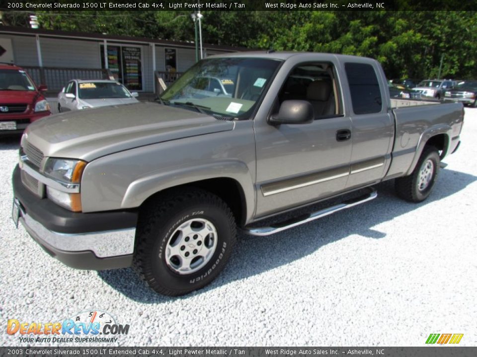 2003 Chevrolet Silverado 1500 LT Extended Cab 4x4 Light Pewter Metallic / Tan Photo #11