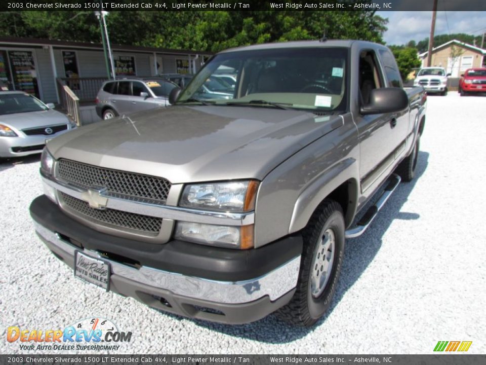 2003 Chevrolet Silverado 1500 LT Extended Cab 4x4 Light Pewter Metallic / Tan Photo #12