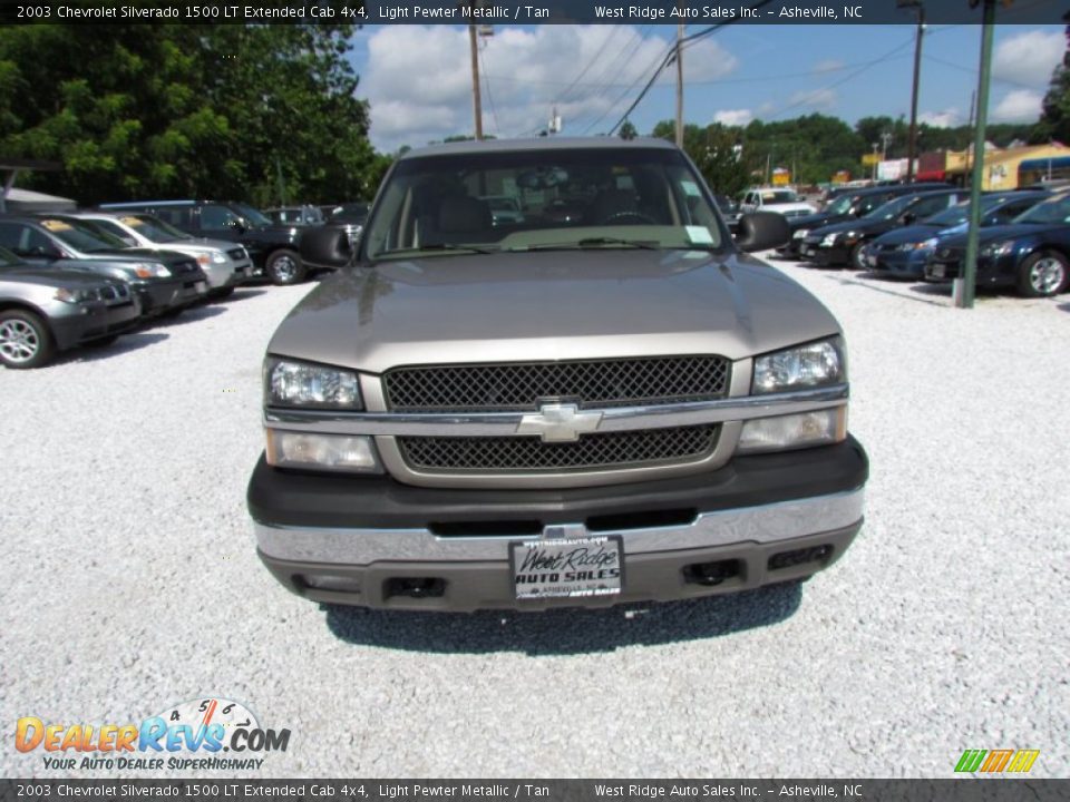 2003 Chevrolet Silverado 1500 LT Extended Cab 4x4 Light Pewter Metallic / Tan Photo #13