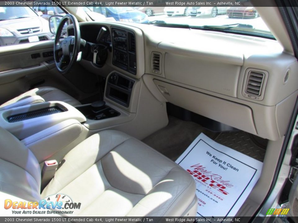 2003 Chevrolet Silverado 1500 LT Extended Cab 4x4 Light Pewter Metallic / Tan Photo #16