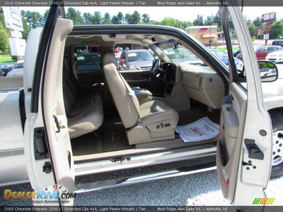 2003 Chevrolet Silverado 1500 LT Extended Cab 4x4 Light Pewter Metallic / Tan Photo #18