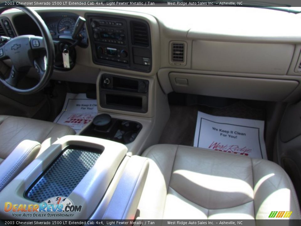 2003 Chevrolet Silverado 1500 LT Extended Cab 4x4 Light Pewter Metallic / Tan Photo #20