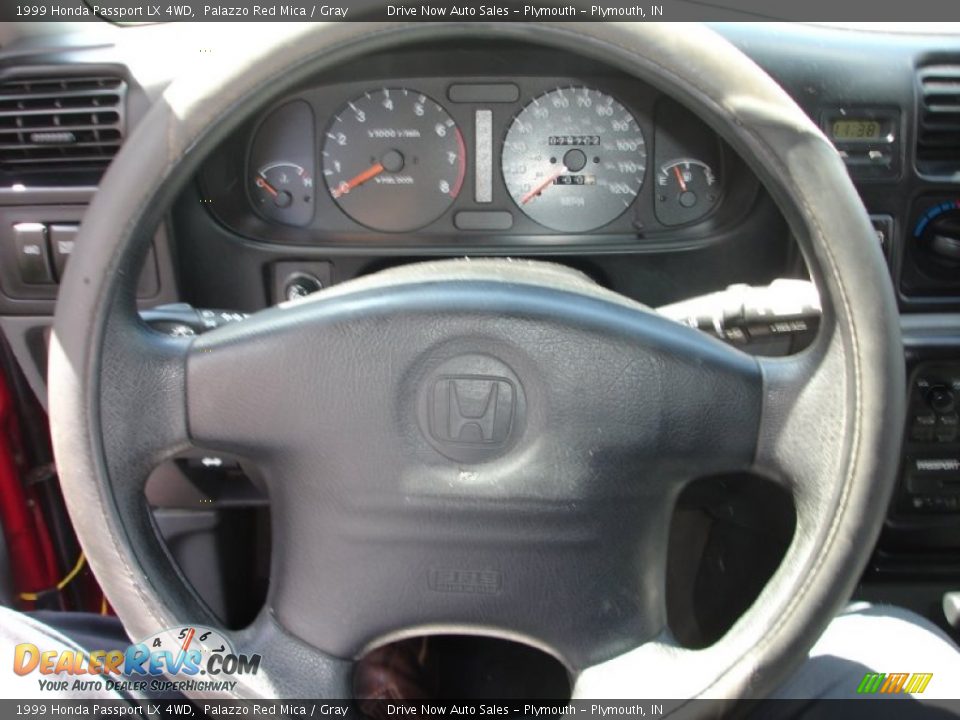 1999 Honda Passport LX 4WD Palazzo Red Mica / Gray Photo #8