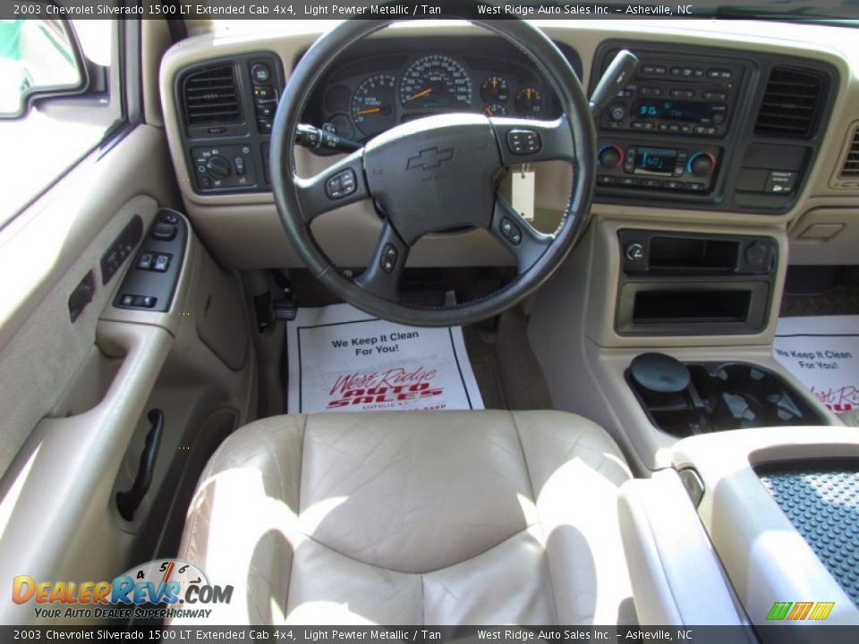 2003 Chevrolet Silverado 1500 LT Extended Cab 4x4 Light Pewter Metallic / Tan Photo #23