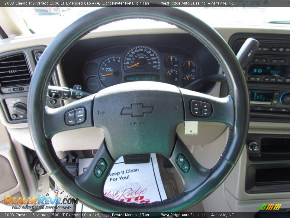 2003 Chevrolet Silverado 1500 LT Extended Cab 4x4 Light Pewter Metallic / Tan Photo #28