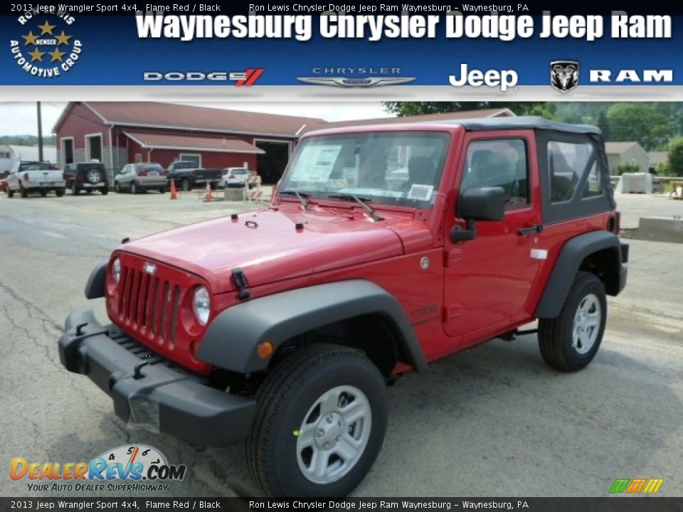 2013 Jeep Wrangler Sport 4x4 Flame Red / Black Photo #1