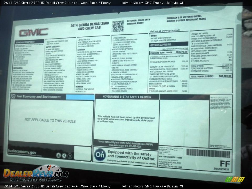2014 GMC Sierra 2500HD Denali Crew Cab 4x4 Onyx Black / Ebony Photo #31