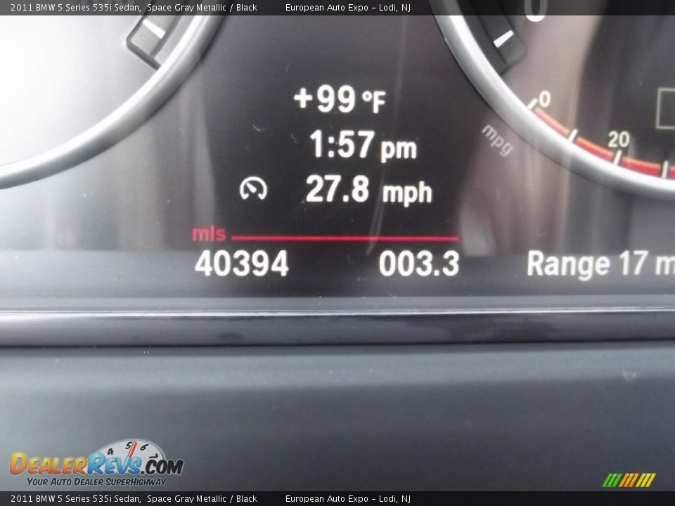 2011 BMW 5 Series 535i Sedan Space Gray Metallic / Black Photo #28