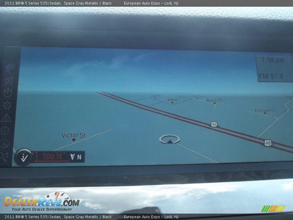 2011 BMW 5 Series 535i Sedan Space Gray Metallic / Black Photo #30