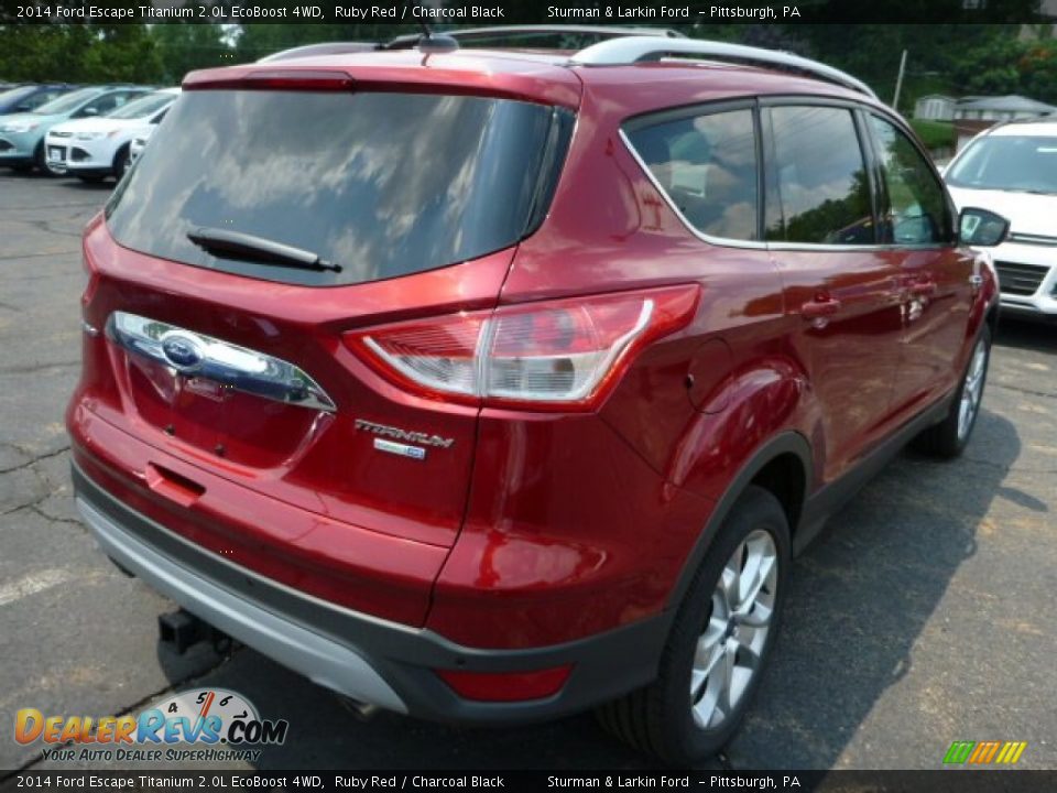 2014 Ford Escape Titanium 2.0L EcoBoost 4WD Ruby Red / Charcoal Black Photo #2