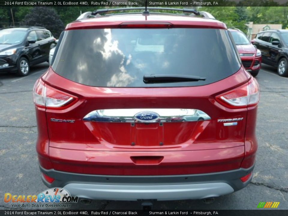 2014 Ford Escape Titanium 2.0L EcoBoost 4WD Ruby Red / Charcoal Black Photo #3