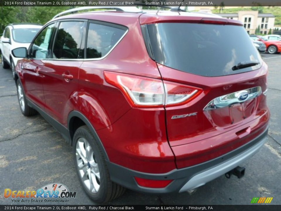 2014 Ford Escape Titanium 2.0L EcoBoost 4WD Ruby Red / Charcoal Black Photo #4