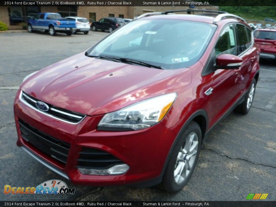 2014 Ford Escape Titanium 2.0L EcoBoost 4WD Ruby Red / Charcoal Black Photo #5