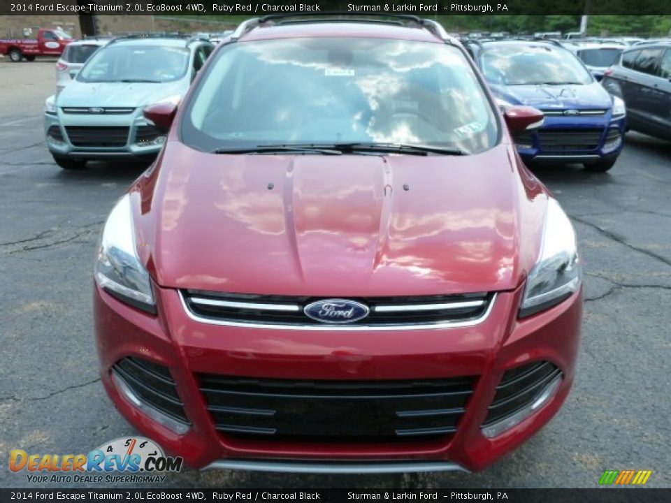 2014 Ford Escape Titanium 2.0L EcoBoost 4WD Ruby Red / Charcoal Black Photo #6
