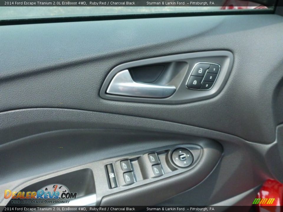 2014 Ford Escape Titanium 2.0L EcoBoost 4WD Ruby Red / Charcoal Black Photo #11