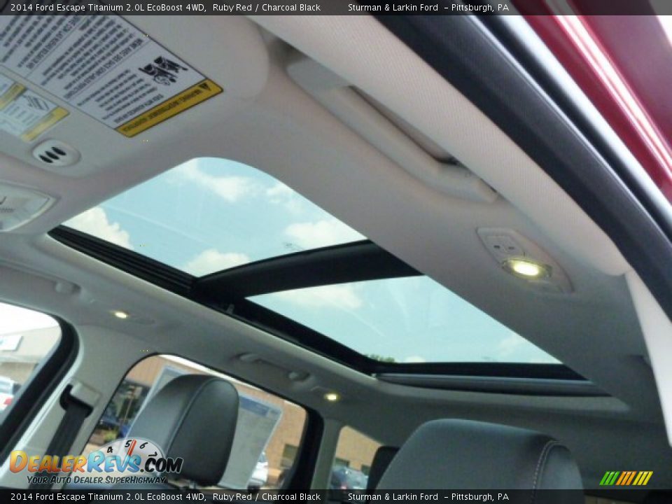 2014 Ford Escape Titanium 2.0L EcoBoost 4WD Ruby Red / Charcoal Black Photo #12