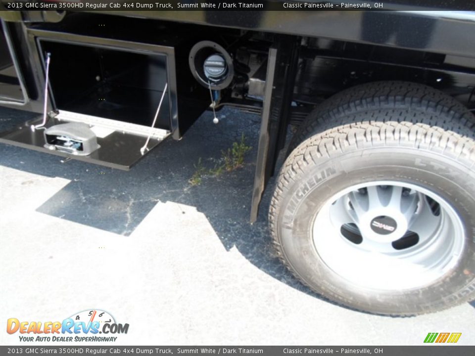 2013 GMC Sierra 3500HD Regular Cab 4x4 Dump Truck Summit White / Dark Titanium Photo #6
