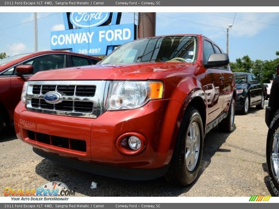 2011 Ford Escape XLT 4WD Sangria Red Metallic / Camel Photo #1