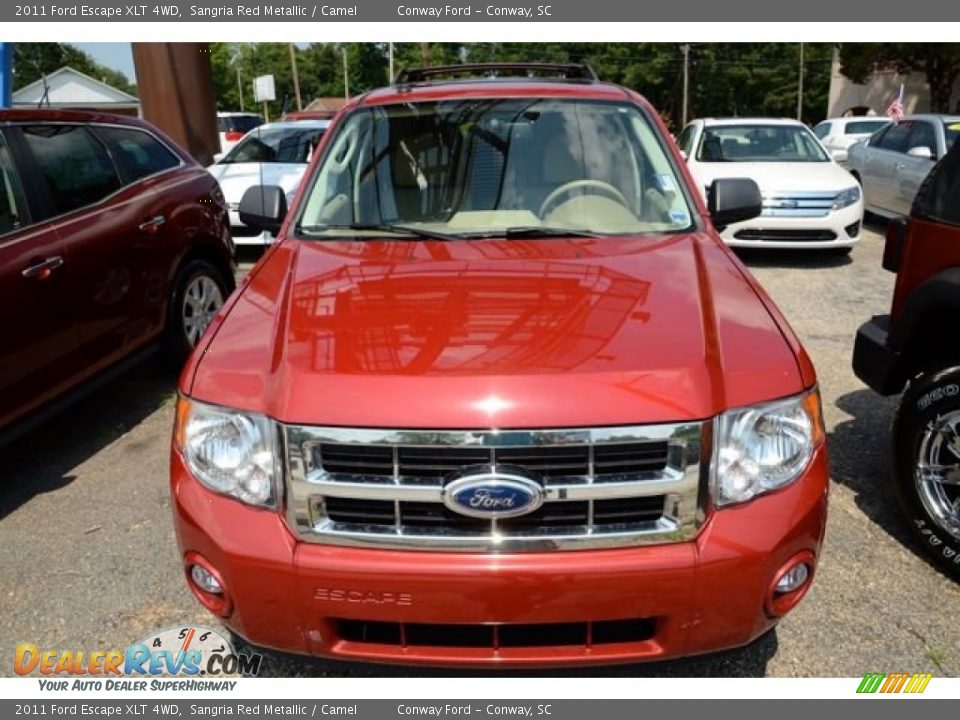2011 Ford Escape XLT 4WD Sangria Red Metallic / Camel Photo #2