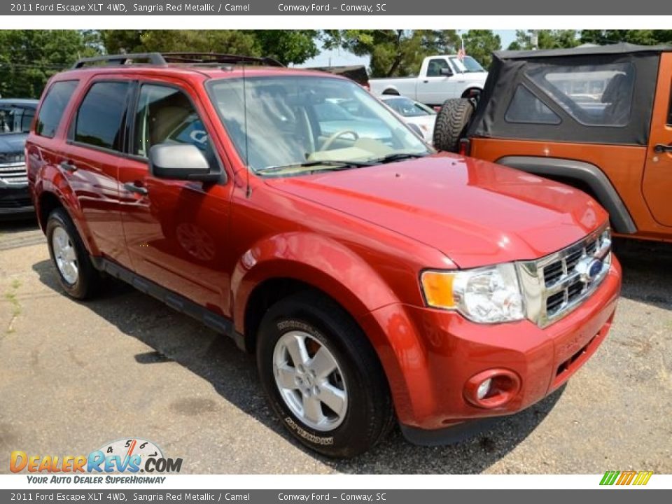 2011 Ford Escape XLT 4WD Sangria Red Metallic / Camel Photo #3