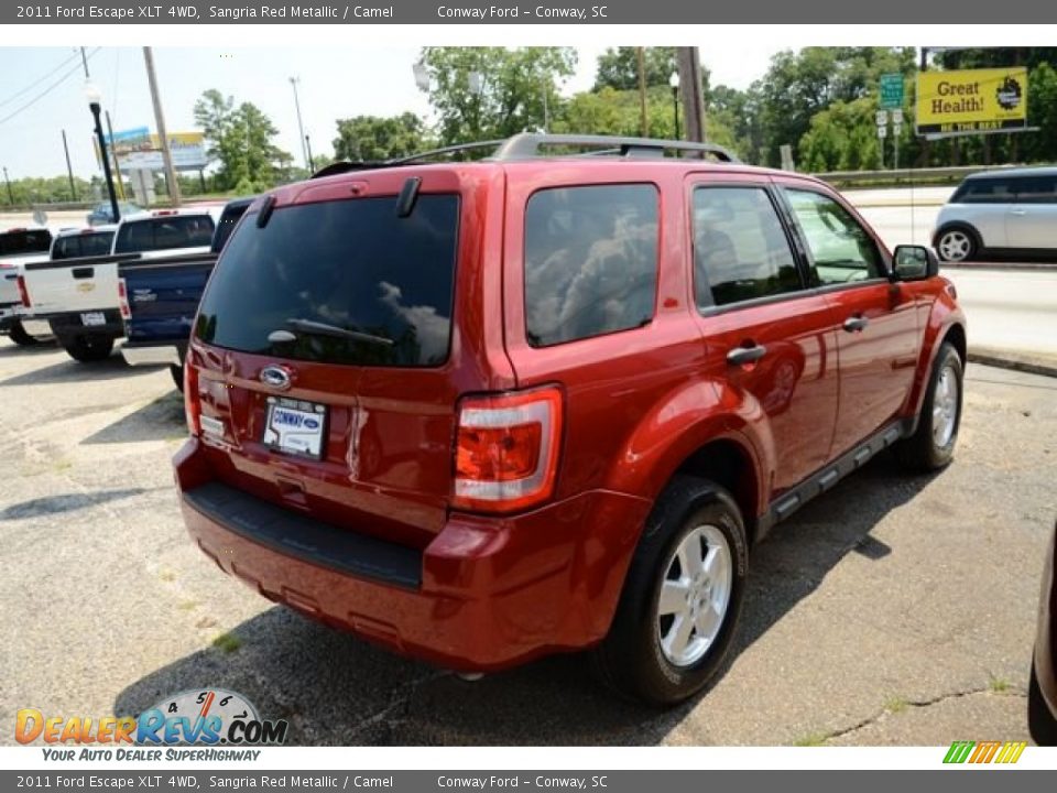 2011 Ford Escape XLT 4WD Sangria Red Metallic / Camel Photo #4