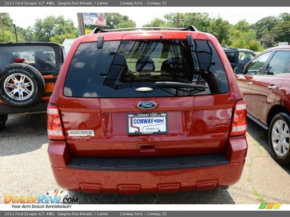 2011 Ford Escape XLT 4WD Sangria Red Metallic / Camel Photo #5