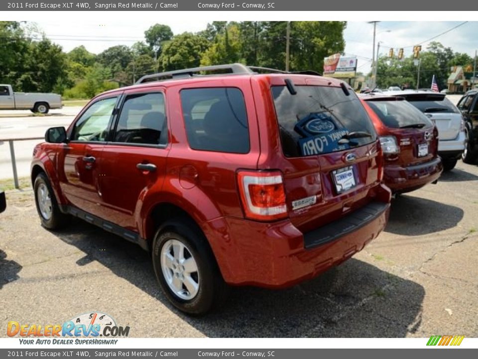 2011 Ford Escape XLT 4WD Sangria Red Metallic / Camel Photo #6