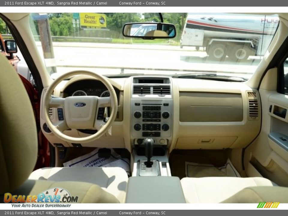 2011 Ford Escape XLT 4WD Sangria Red Metallic / Camel Photo #10