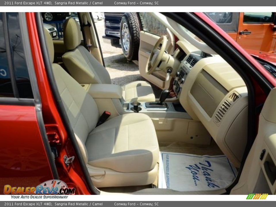 2011 Ford Escape XLT 4WD Sangria Red Metallic / Camel Photo #13