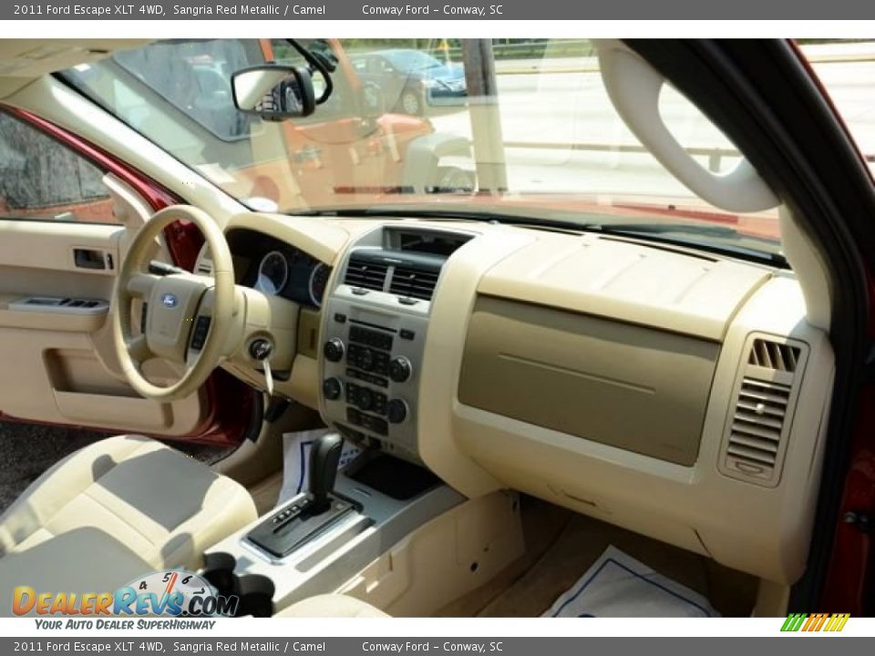 2011 Ford Escape XLT 4WD Sangria Red Metallic / Camel Photo #14
