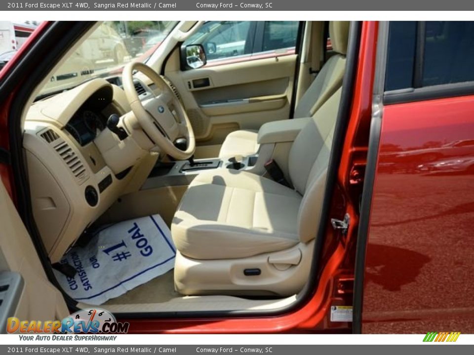 2011 Ford Escape XLT 4WD Sangria Red Metallic / Camel Photo #15