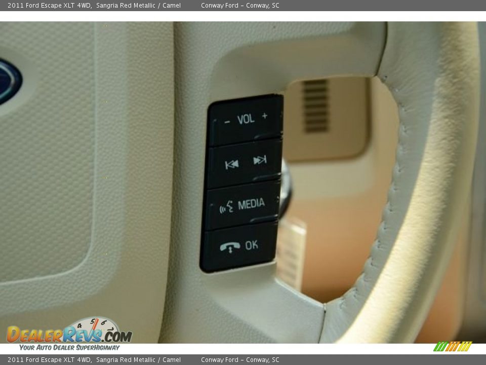 2011 Ford Escape XLT 4WD Sangria Red Metallic / Camel Photo #22