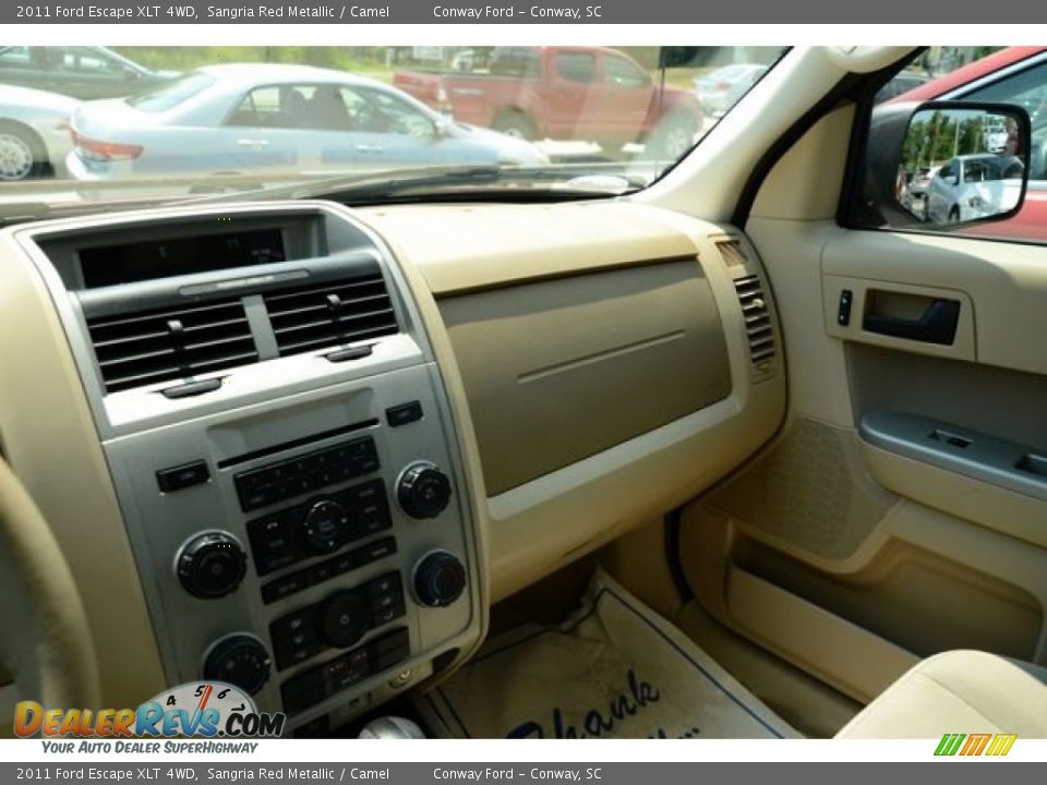 2011 Ford Escape XLT 4WD Sangria Red Metallic / Camel Photo #28
