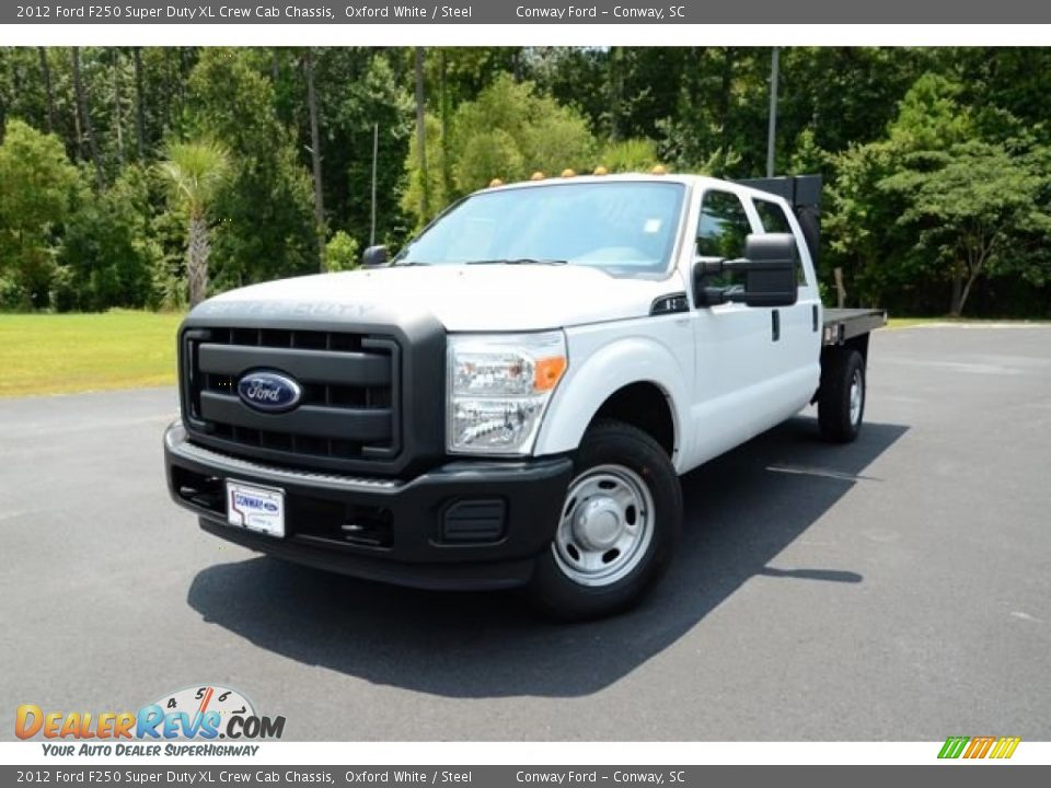2012 Ford F250 Super Duty XL Crew Cab Chassis Oxford White / Steel Photo #1