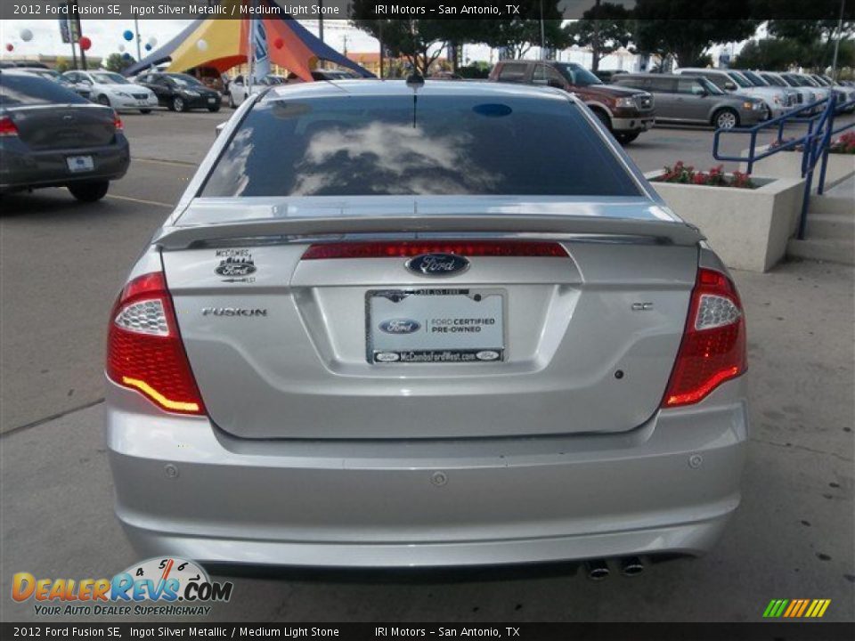 2012 Ford Fusion SE Ingot Silver Metallic / Medium Light Stone Photo #5