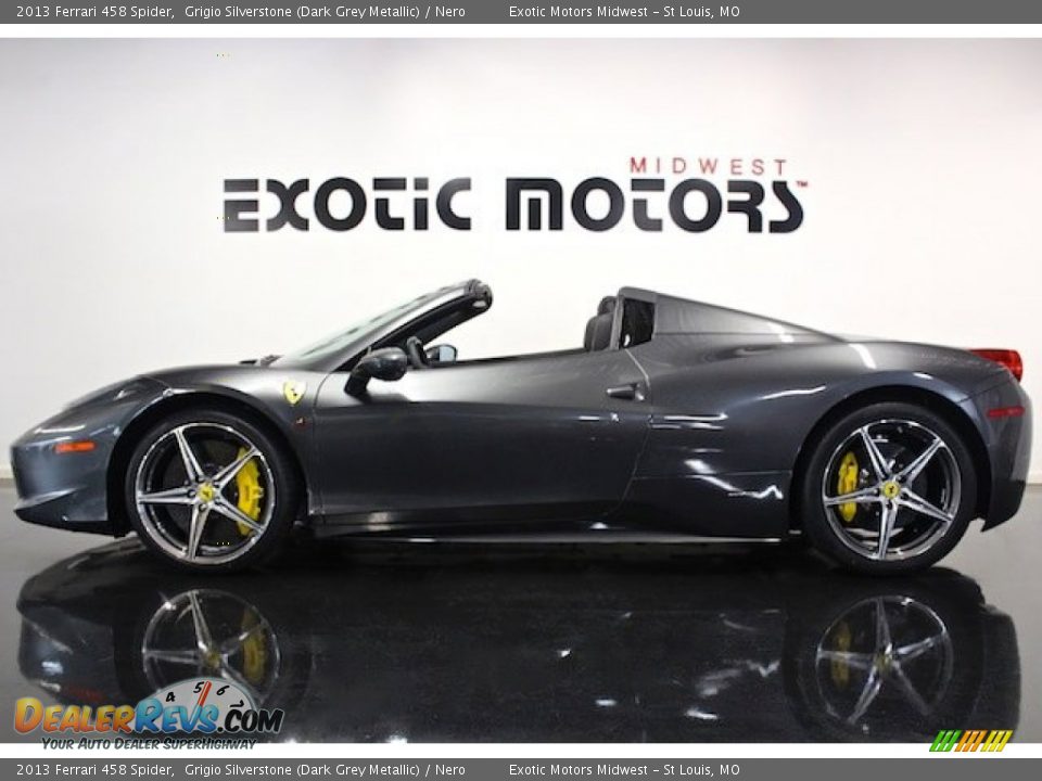 2013 Ferrari 458 Spider Grigio Silverstone (Dark Grey Metallic) / Nero Photo #1